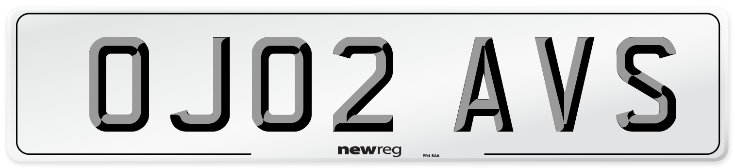 OJ02 AVS Number Plate from New Reg